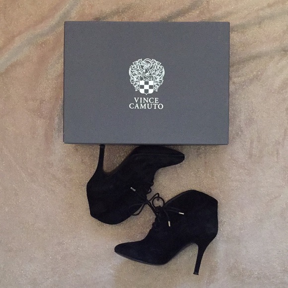 Vince Camuto Shoes - Black suede lace up booties
